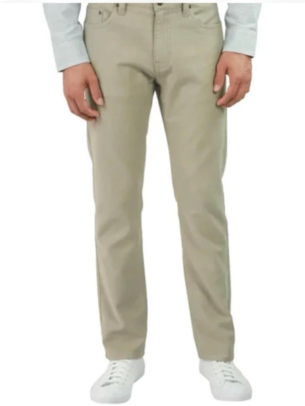 Jachs New York Men's Straight Fit Stretch 5 Pocket Twill Pant Tan 36X30